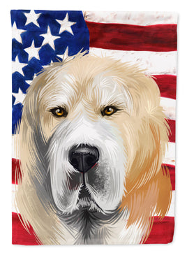 Central Asian Shepherd Dog American Flag Flag Canvas House Size CK6483CHF