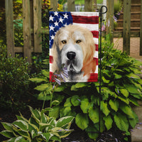 Central Asian Shepherd Dog American Flag Flag Garden Size CK6483GF