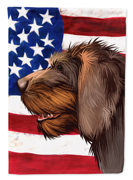 Cesky Fousek Dog American Flag Flag Canvas House Size CK6484CHF