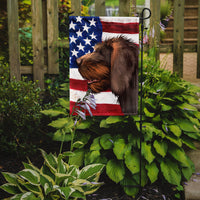 Cesky Fousek Dog American Flag Flag Garden Size CK6484GF