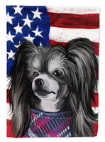 Chinese Crested Dog American Flag Flag Canvas House Size CK6487CHF