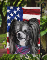 Chinese Crested Dog American Flag Flag Garden Size CK6487GF