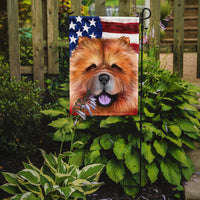 Chow Chow Dog American Flag Flag Garden Size CK6490GF