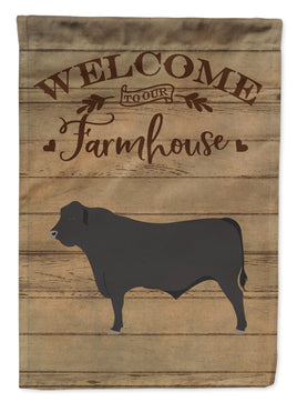 Black Angus Cow Welcome Flag Canvas House Size CK6772CHF