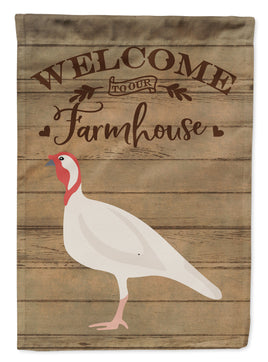 Beltsville Small White Turkey Hen Welcome Flag Canvas House Size CK6933CHF