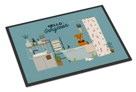 Airedale in Bathtub Indoor or Outdoor Mat 24x36 CK7463JMAT