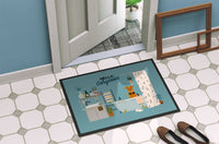 Airedale in Bathtub Indoor or Outdoor Mat 18x27 CK7463MAT