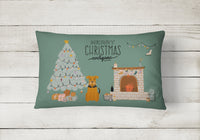 Airedale Christmas Everyone Canvas Fabric Decorative Pillow CK7604PW1216