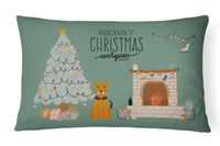 Airedale Christmas Everyone Canvas Fabric Decorative Pillow CK7604PW1216