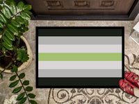 Agender Pride Indoor or Outdoor Mat 18x27