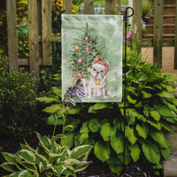 Christmas French Bulldog White Flag Garden Size