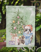 Christmas Cardigan Corgi Flag Garden Size