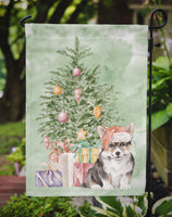 Christmas Corgi Puppy Flag Garden Size