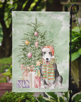 Christmas Bull Terrier Black Flag Garden Size