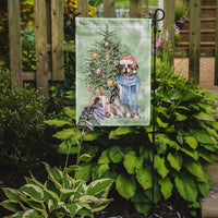 Christmas Australian Shepherd Flag Garden Size