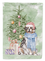 Christmas Australian Shepherd Flag Garden Size