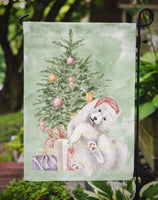 Christmas Samoyed Caught Up Flag Garden Size