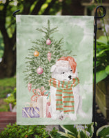 Christmas Samoyed Flag Garden Size