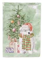 Christmas Samoyed Flag Garden Size