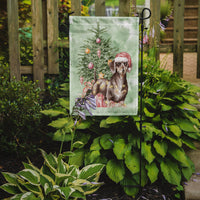 Christmas Dachshund Chocolate Tan Flag Garden Size