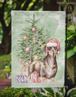 Christmas Dachshund Chocolate Tan Flag Garden Size