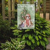 Christmas Cavalier Spaniel Bleheim Puppy Flag Garden Size