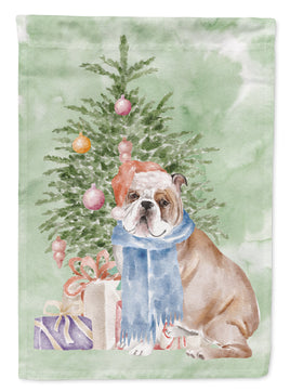 Christmas English Bulldog #2 Flag Garden Size