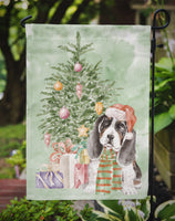 Christmas Basset Hound Puppy Flag Garden Size