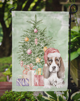 Christmas Basset Hound Puppy #2 Flag Garden Size