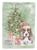 Christmas Basset Hound Puppy #2 Flag Garden Size