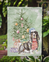 Christmas Basset Hound  #2 Flag Garden Size