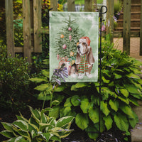 Christmas Basset Hound  #3 Flag Garden Size