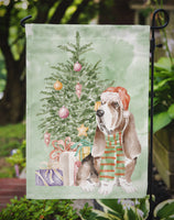 Christmas Basset Hound  #3 Flag Garden Size