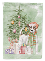 Christmas Jack Russell Terrier Smooth Flag Garden Size