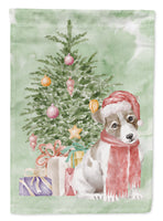 Christmas Jack Russell Terrier Smooth Puppy Flag Garden Size