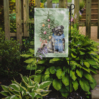 Christmas Black Pug Flag Garden Size