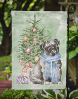 Christmas Black Pug Flag Garden Size