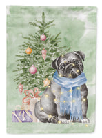 Christmas Black Pug Flag Garden Size