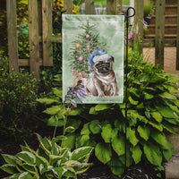 Christmas Fawn Pug Puppy Flag Garden Size