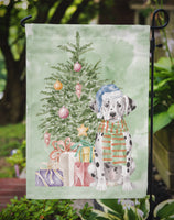 Christmas Dalmatian Puppy Flag Garden Size