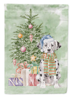 Christmas Dalmatian Puppy Flag Garden Size