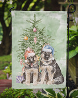 Christmas German Shepherd Momma and Baby Flag Garden Size