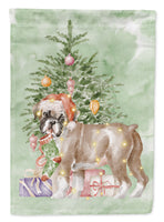 Christmas Boxer Puppy #2 Flag Garden Size