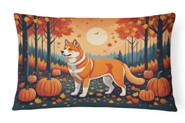 Akita Fall Fabric Decorative Pillow