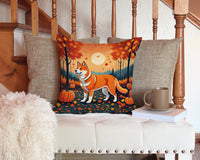 Akita Fall Fabric Decorative Pillow