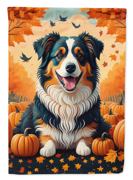 Australian Shepherd Terrier Fall House Flag