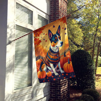 Basenji Fall House Flag