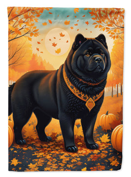 Black Chow Chow Fall House Flag