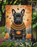 Black French Bulldog Fall Garden Flag