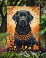 Black Labrador Retriever Fall Garden Flag